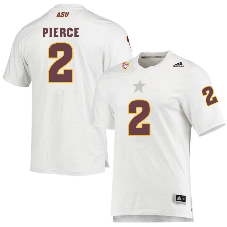Men #2 DeAndre PierceArizona State Sun Devils College Football Jerseys Sale-White - Click Image to Close